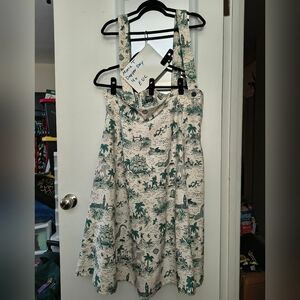 Unique Vintage/Dapper Day 1950s Style Neverland Print Jumper Circle Skirt 4x EUC